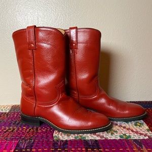 Perfect Retro Western Boots - Red, W 8.5